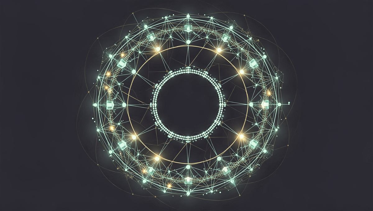 Abstract illustration of a decentralized governance network